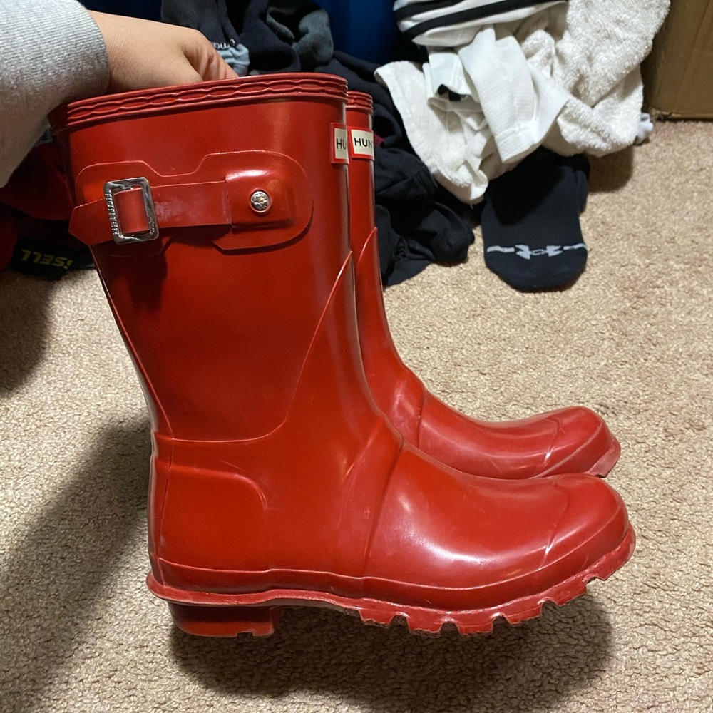 Red Short Hunter Boots